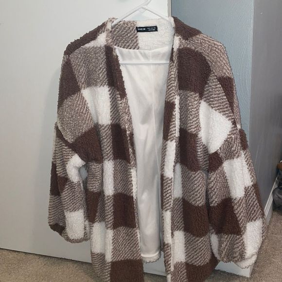 Plush Plaid Teddy Coat - Picture 3 of 3